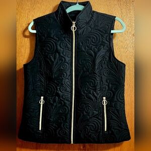 Black Rivet STUNNING Quilted Black Vest
